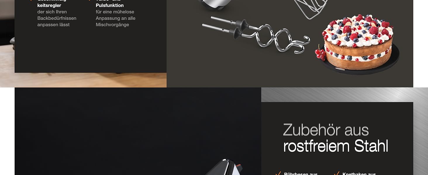 Міксер ручний Krups 3Mix 9000, 750 Вт, білий - з насадками для збивання та тіста