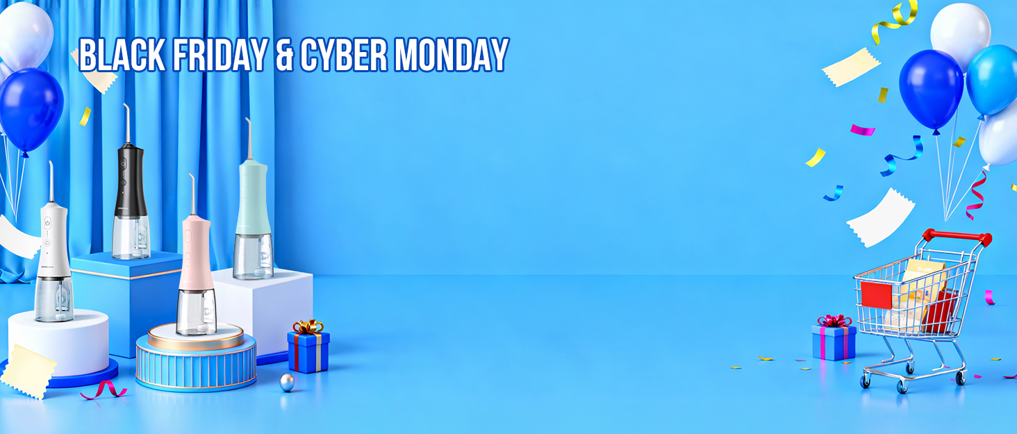 Ірригатор для порожнини рота Operan Munddusche Black - бездротовий, портативний, 300 мл, 4 насадки