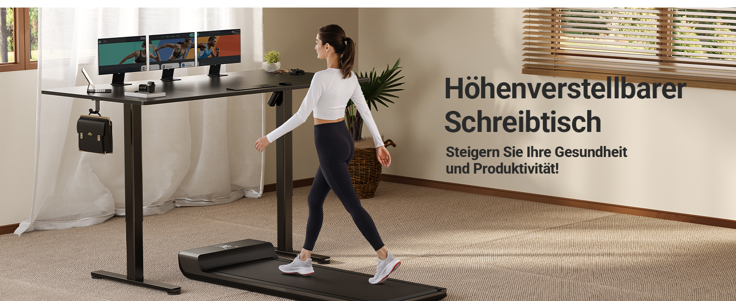 Регульований стіл Claiks 120x60 см, електричний, з пам'яттю, з гачками | Стіл для стоячи та сидячи