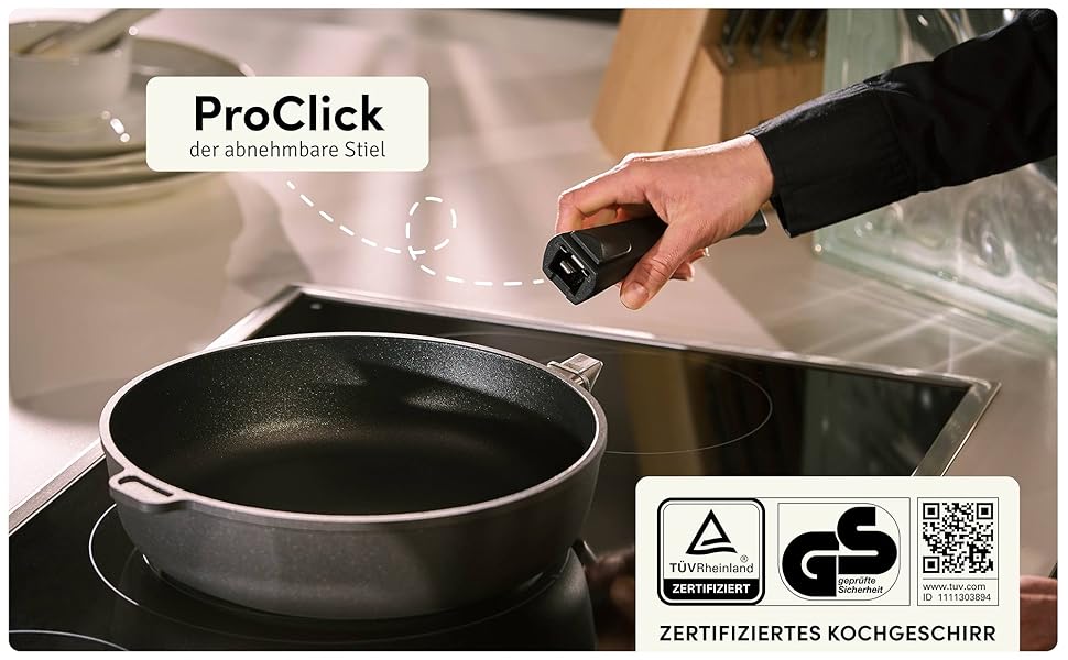 Сковорода для млинців Hoffmann Aluguss 28 см з антипригарним покриттям, Made in Germany, знімний ручка | Сковорода для оладок, яєць