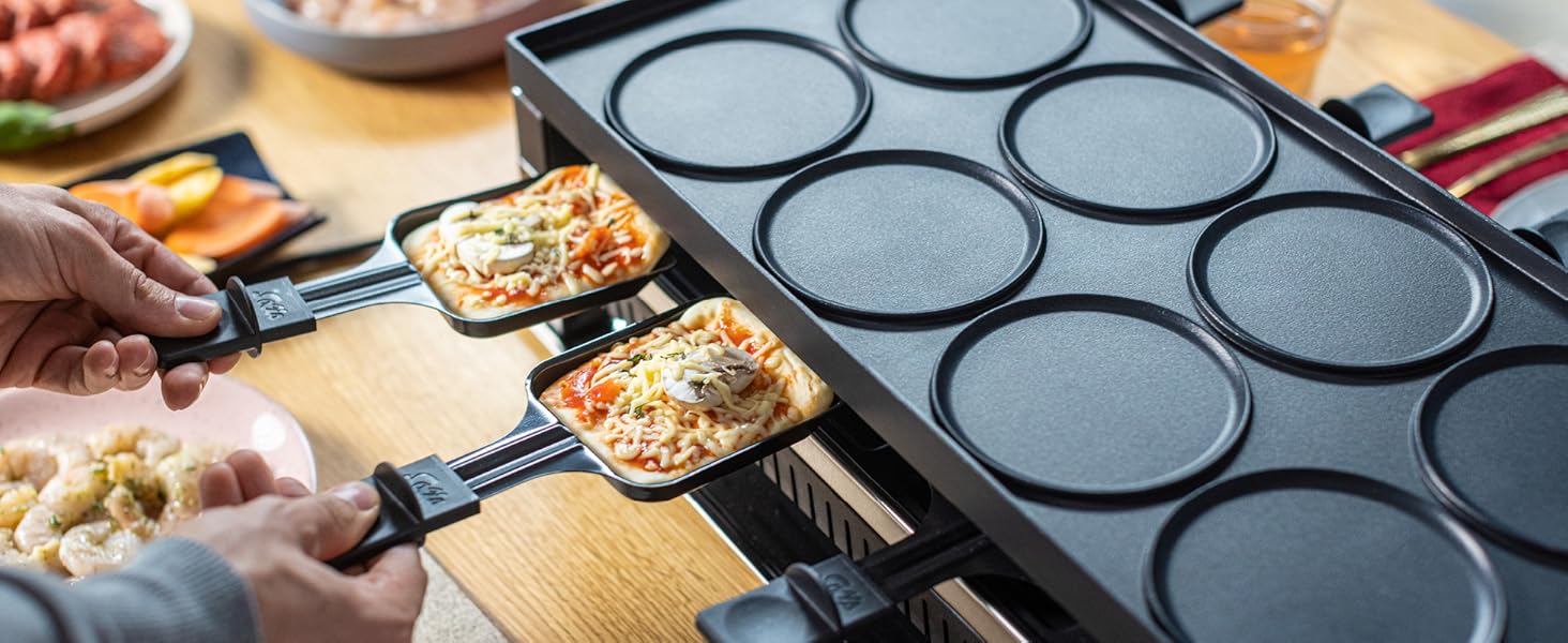 Електричний гриль Solis 5-в-1 7910: Ракле, гриль, вок, піца, крепи - для 4 осіб (підходить для 8)