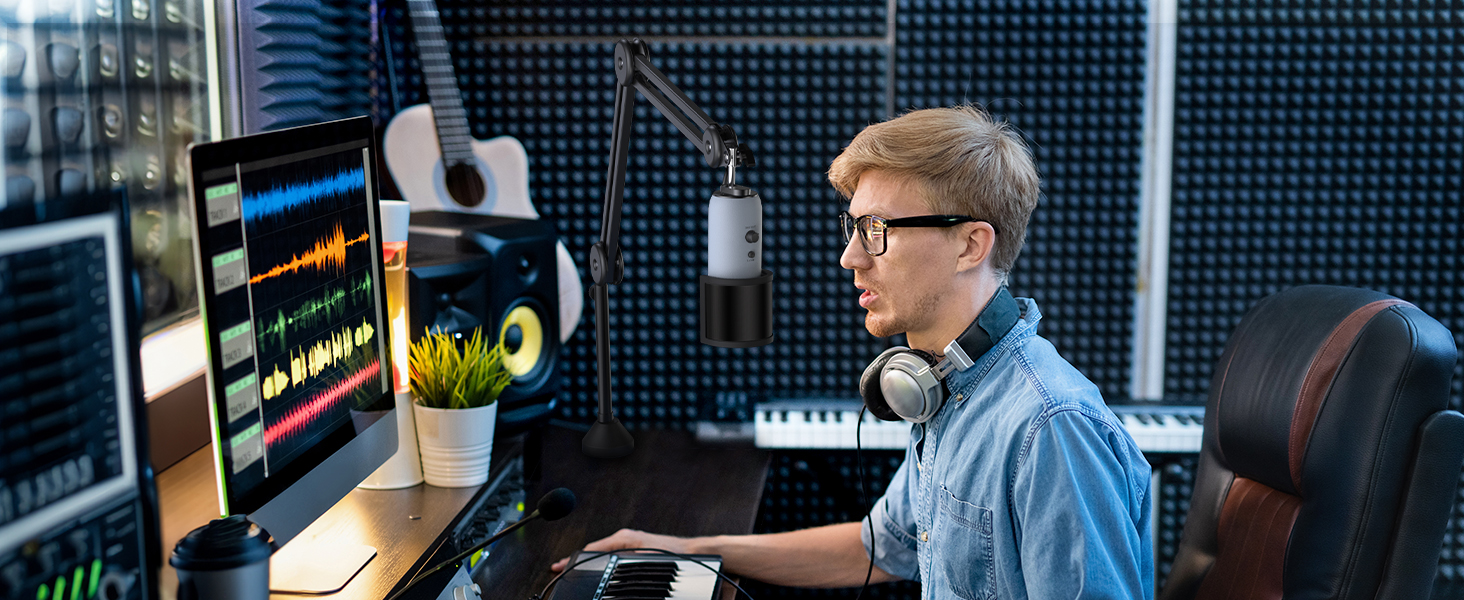 Мікрофонна стійка TONOR T50 (40+40+40 см) з поп-фільтром, кріплення 3/8