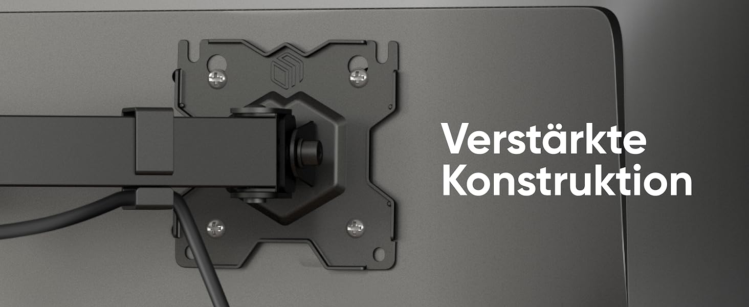 Кріплення для моніторів ONKRON D421E-B (4 монітори, 13-32 дюйми, до 8 кг, VESA 75x75-100x100)