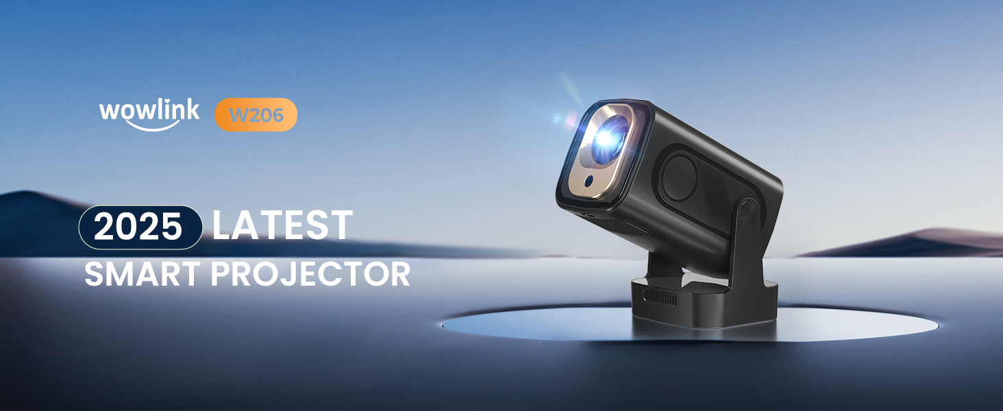 Портативний проєктор Beamer 4K з автофокусом та WiFi 6, Bluetooth 5.4 (2025 модель) – підтримка HDMI, USB, TV Stick, Laptop, чорний