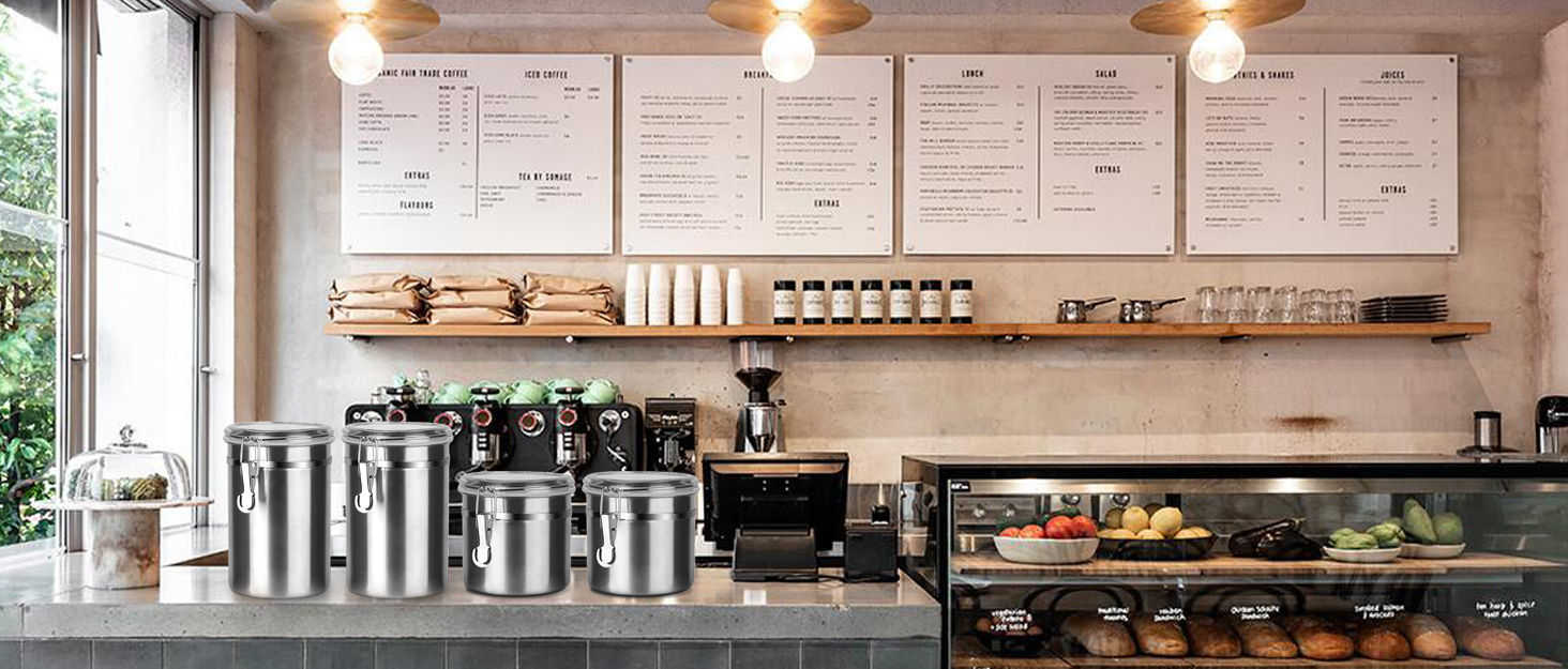 Набір контейнерів для зберігання продуктів (2 шт, 1.8L, нержавіюча сталь)