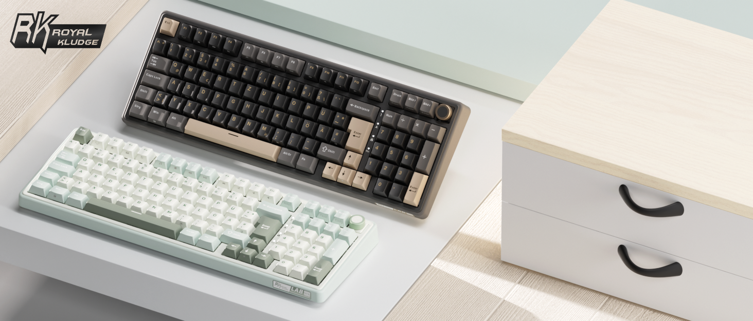 Механічна клавіатура Royal Kludge R98 Pro: 96% layout, RGB, NumPad, PBT, Hot-Swap, Creamy Switches, Grey