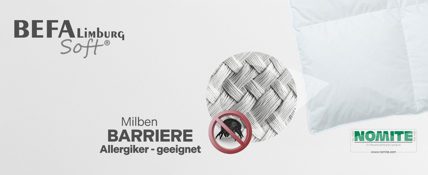 BEFA SOFT Пухова ковдра зимова 100x135 см | Пухова ковдра з 90% пуху та 10% пера | Дихаюча та легка у догляді | Для алергіків (NOMITE) | Відповідає стандартам добробуту тварин (DOWNPASS) | Oeko-TEX Клас 1 | Зроблено в Німеччині