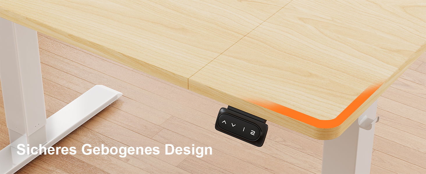 Регульований стіл JUMMICO Standing Desk: електричний, з пам'яттю, 160x70 см, білий (бежева вставка)