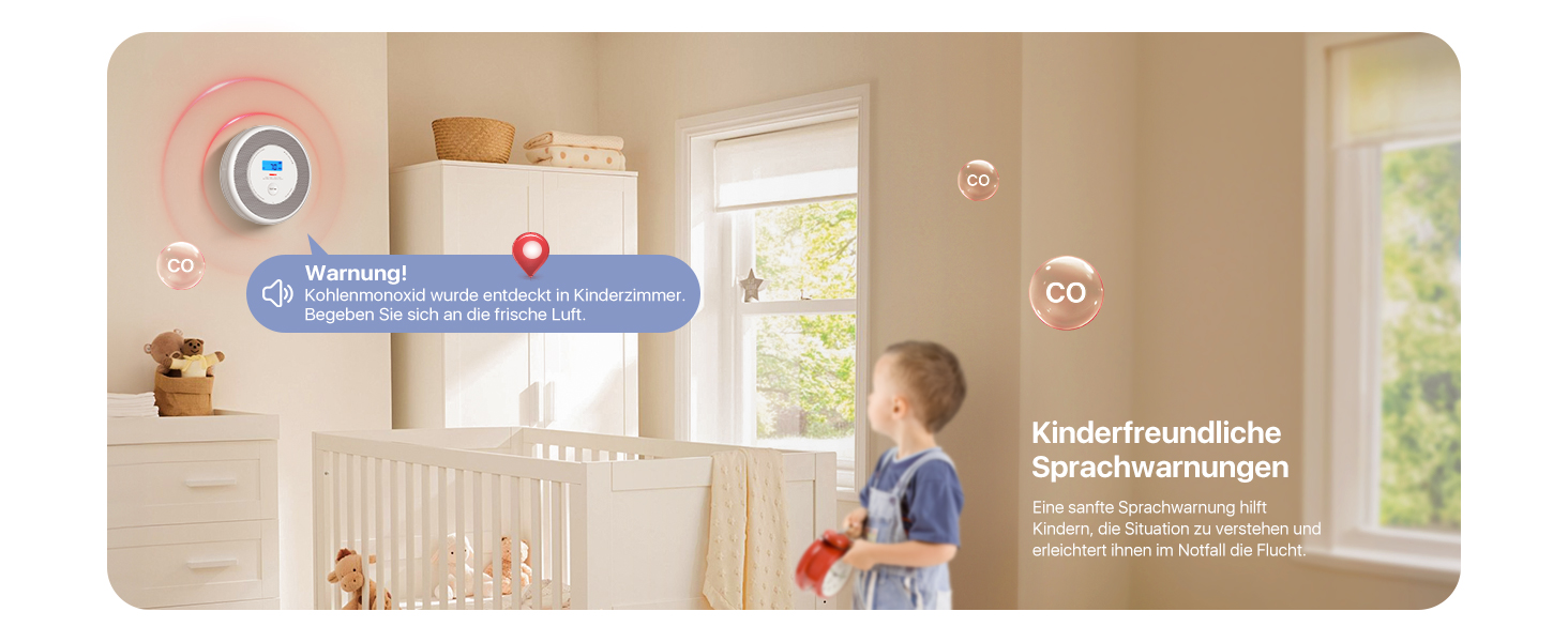 X-Sense XP0A-iR: Детектор диму та CO з голосовим оповіщенням та визначенням місця розташування, Wi-Fi, для 17 кімнат, сумісний з X-Sense Home Security App, набір 2 шт.