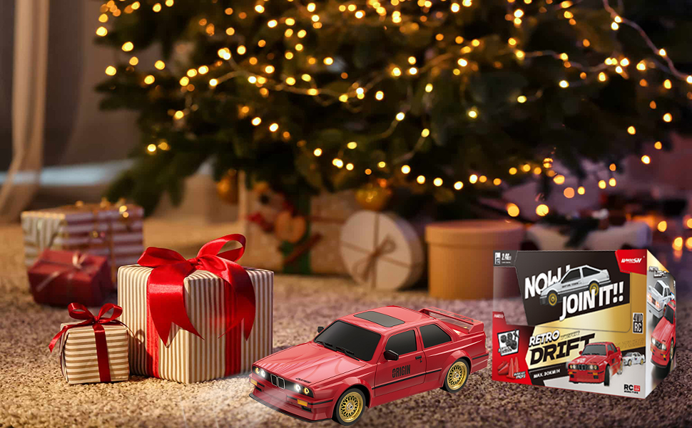 RC Дрифт-кар Drift Auto 1:16, 2.4 GHz, 30 км/год, 4WD, LED підсвічування, червоний, з акумулятором