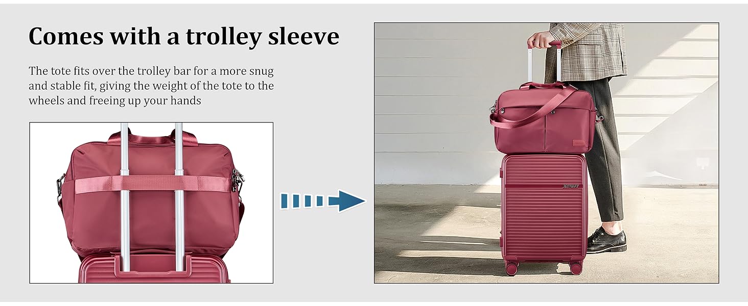 Набір валіз Joyway 4 шт. з жорстким корпусом та TSA-замком. Розширюваний набір валіз, містить 1 велику сумку (Червоний).