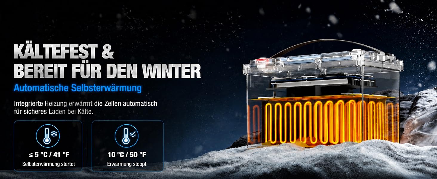 LiFePO4 акумулятор 12V 165Ah для кемпера та автобудинку, Bluetooth 5.4, стандарт ECE R10, літієва батарея H190 Dual Purpose