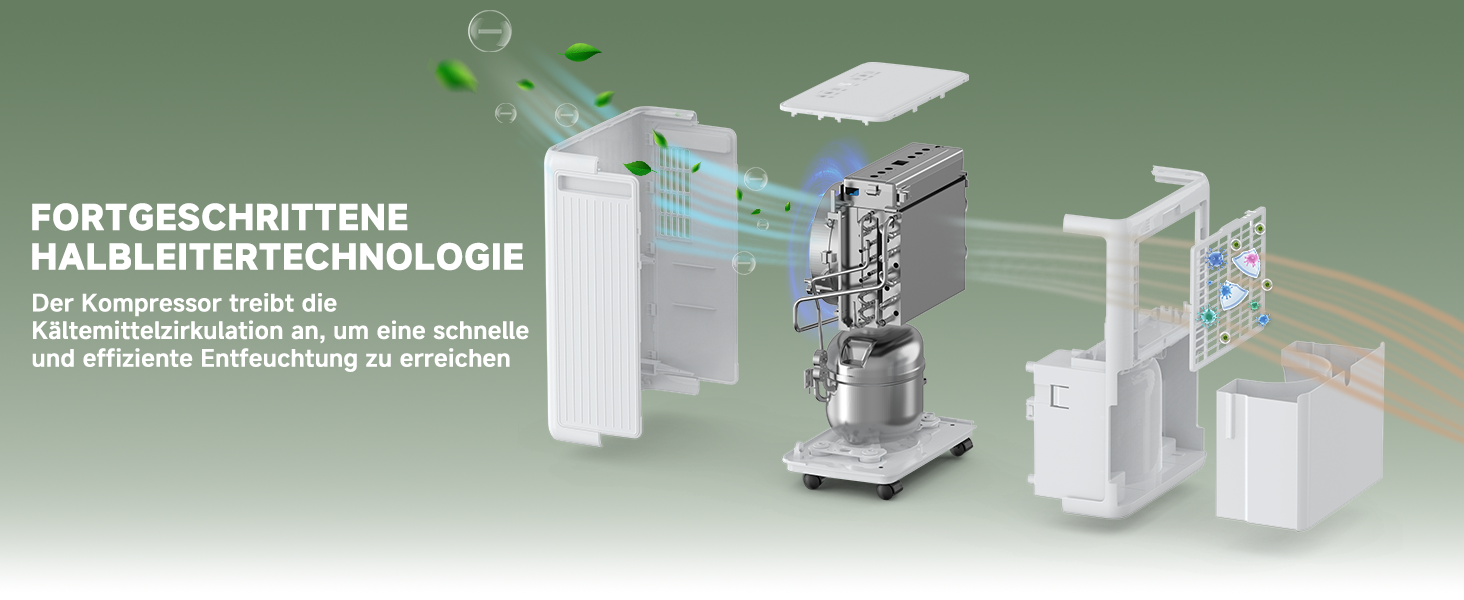 Електричний осушувач повітря 12L/день з таймером, фільтром та захистом від дітей. Тиха робота, смарт-режим, економія енергії, проти цвілі та вологи.
