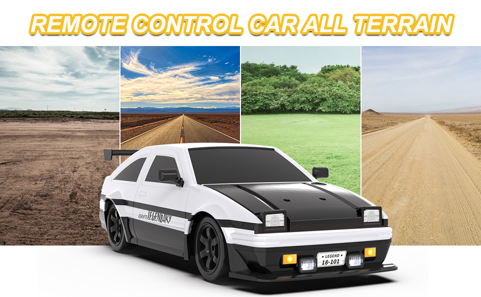 RC Drift Car Mostop 1:16 2.4Ghz – Радіокерована модель для дрифту зі світлодіодами, розпилювачем, 2 акумуляторами та додатковими шинами, швидкість 18 км/год, 4WD для дітей та хобі