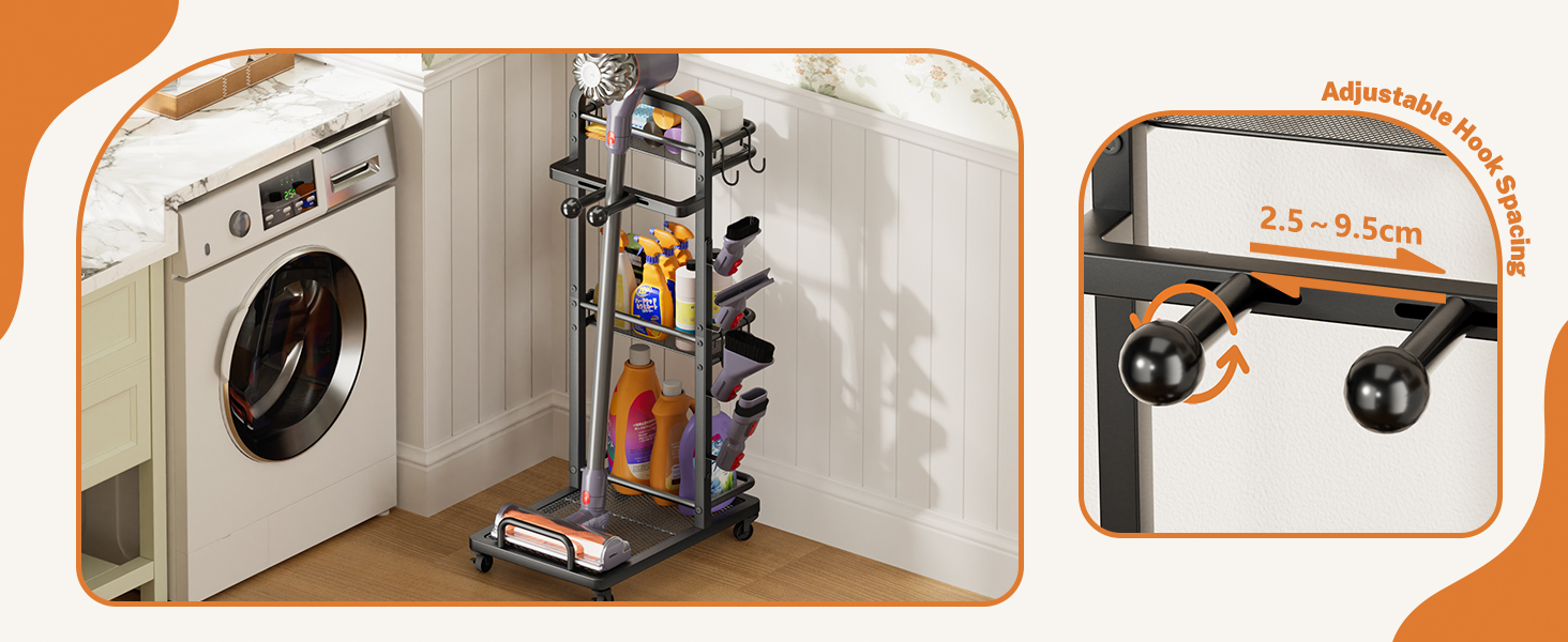 Стійка для акумуляторного пилососа Dyson Gen5 V15s/V15/V12/V11/V10/V8/V7/V6 - металева підставка з коробкою для зберігання аксесуарів