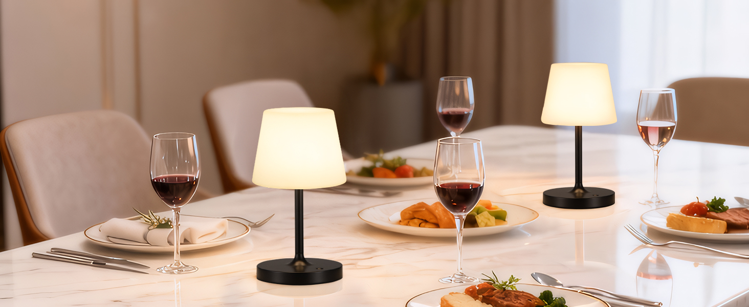 LED настільна лампа бездротова, торшер з сенсорним керуванням, регульоване освітлення, функція пам'яті, чорний колір