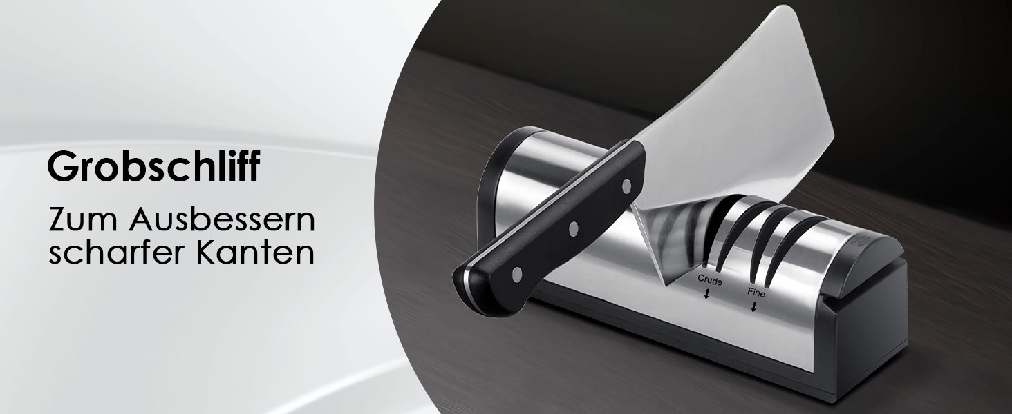 Електричний заточувач для ножів 3 в 1 з алмазним напилком для кухонних ножів, ножиць та топориків