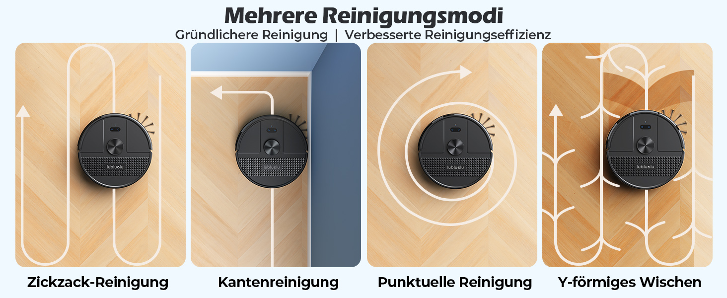 Робот-пилосос Lubluelu SL68 Plus 3-в-1 з функцією миття, 4500Pa, лазерна навігація, керування через додаток, 24 зони заборони для шерсті тварин, килим
