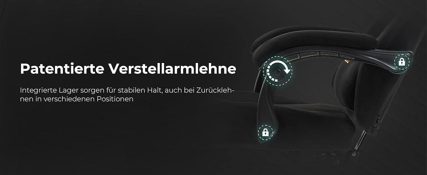 Ігровий крісло Dowinx з масажною поперековою подушкою, регульованою підголівником, потовщеним сидінням, висувною підніжкою, регульованими підлокітниками, мікрофібровим велюром, нахилом 160°, чорне