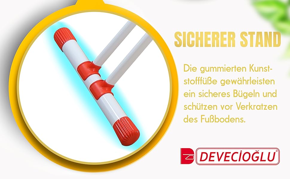 Прасувальна дошка DEVEÇİOĞLU 50-80см з чохлом 36x114см для парогенераторів, складна | Прасувальна дошка Mm480