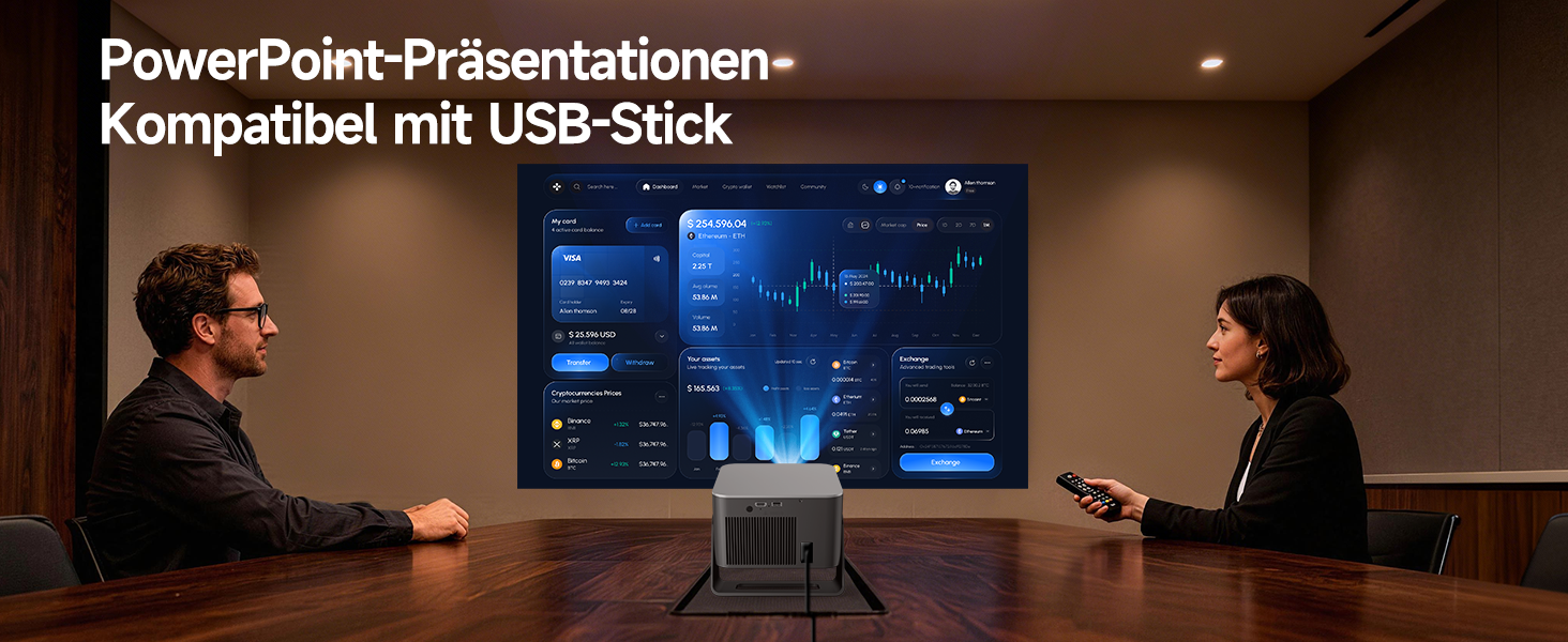 Magcubic Mini Beamer 4K/8K Android 14: Портативний проектор 1080P, 600 ANSI, WiFi 6, Bluetooth 5.4, Автофокус, 180° поворот, 12W динамік для дому та вулиці (HY350 Max)