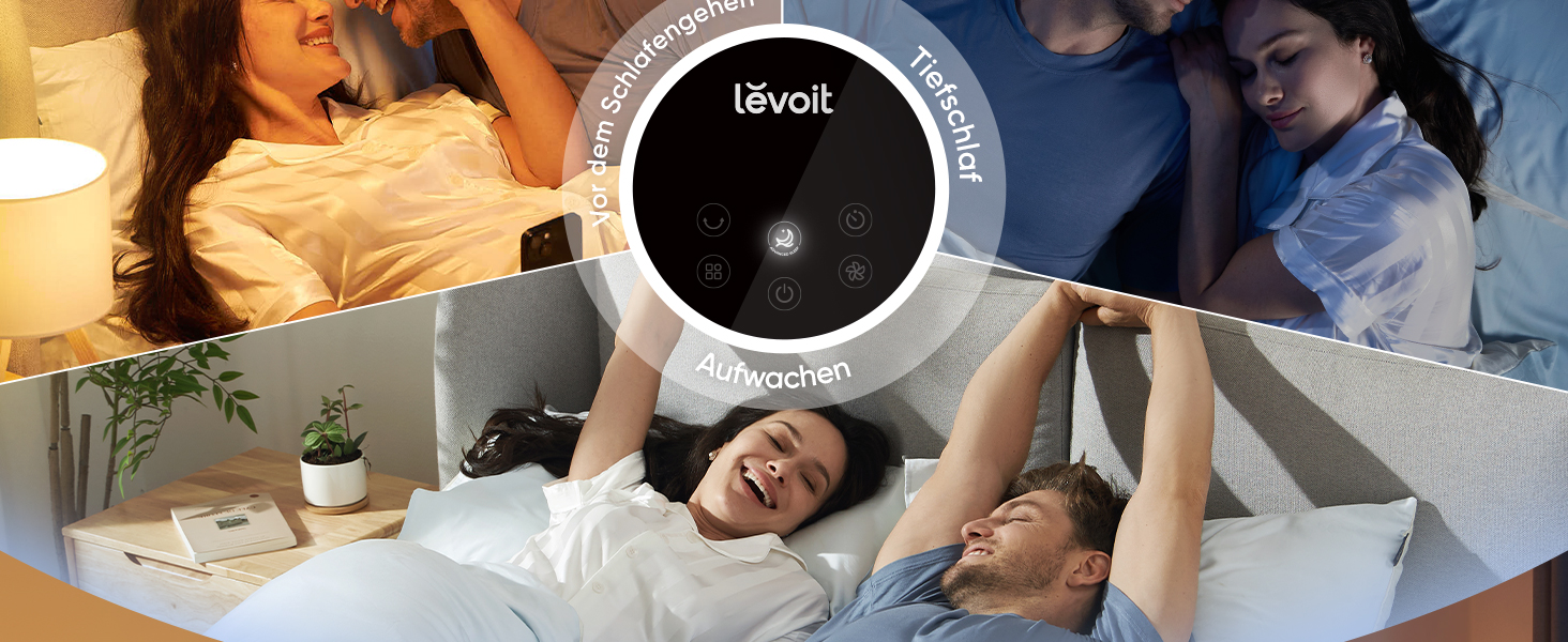 Вентилятор Levoit - Безшумний торцевий вентилятор з охолодженням, з пультом дистанційного керування, з функцією нічного режиму, 5 швидкостей, 4 режими, таймер 12 годин, сірий, інтелектуальний, матовий сірий