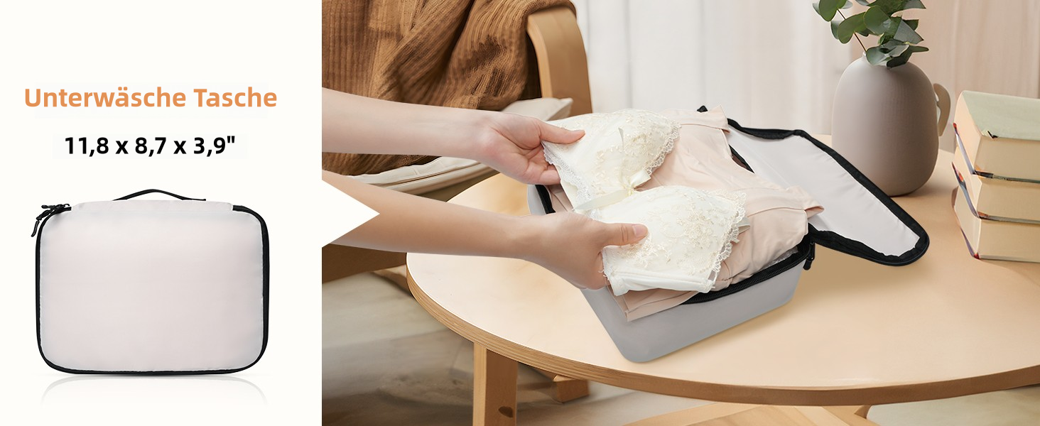 Набір органайзерів для одягу в дорогу Packing Cubes для валізи, 10 шт, блакитно-зелений