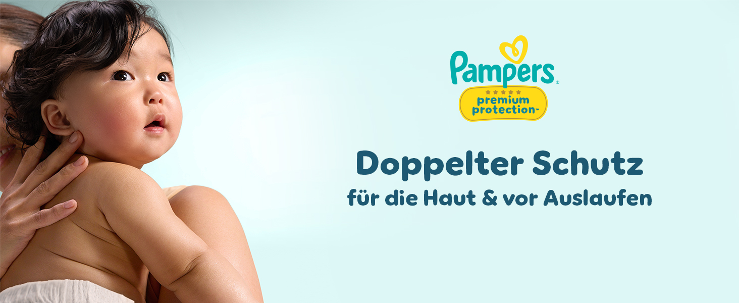Підгузки Pampers Premium Protection розмір 2 (4-8 кг), захист від протікань, з вологими серветками Aqua Baby (+10 шт)