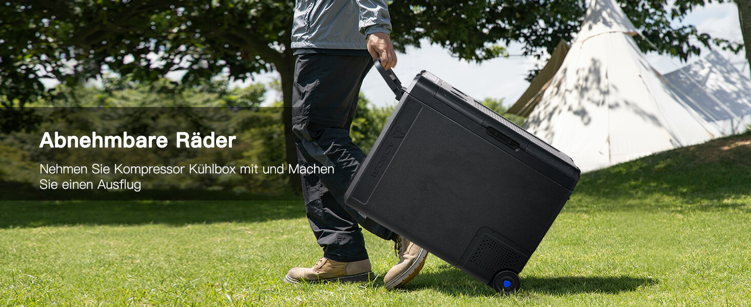 Автомобільний компресорний холодильник AAOBOSI 58L (-20°C/+20°C) з USB, 12/24V/230V для авто, вантажівок, човнів, кемпінгу та риболовлі, чорний