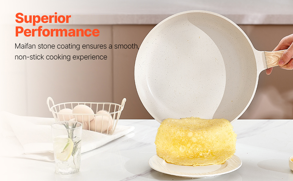 Набір каструль та сковорідок VEVOR з нержавіючої сталі (19 предметів) з кришками з термостійкого скла, антипригарне покриття, для кухні та кемпінгу, підходить для приготування соусів, тушкування та варіння (білий)