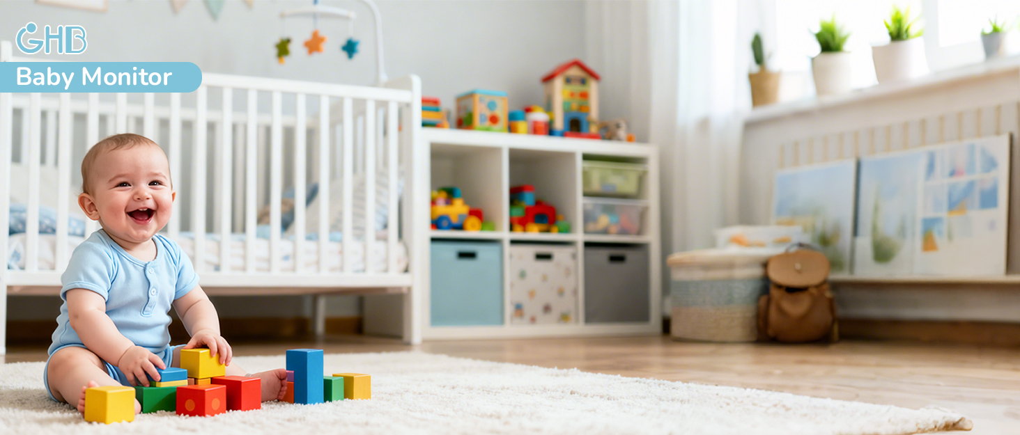 Відеоняня GHB Babyphone з камерою та монітором 2.4 дюйма