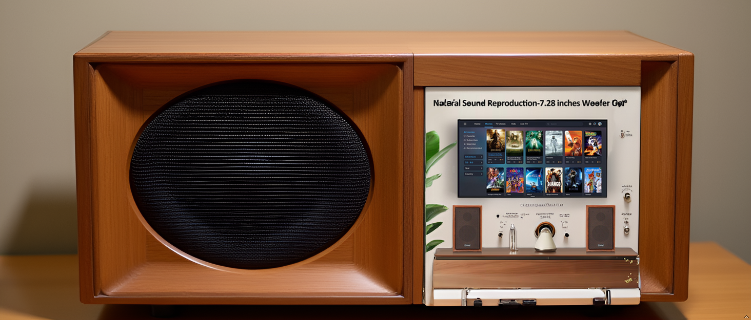 Дерев'яні колонки для ПК 2.0 40W – потужний бас, Hi-Fi, USB/Bluetooth, DSP, для ноутбука та комп'ютера