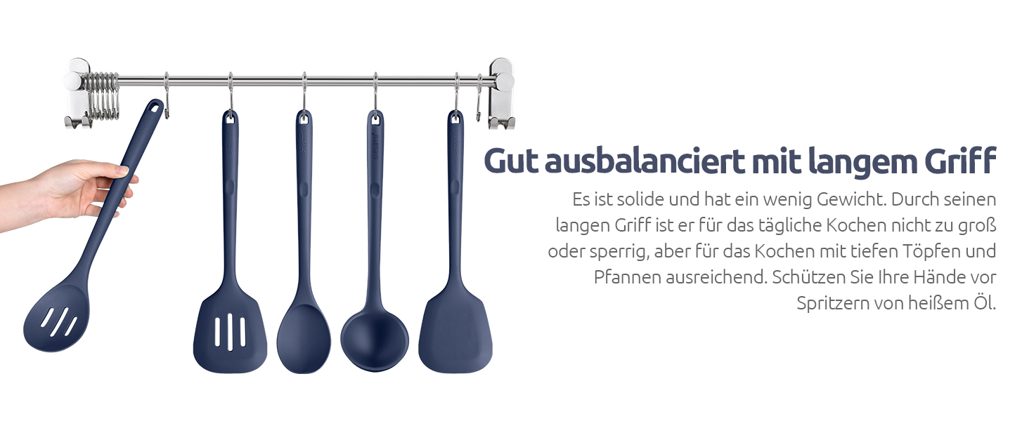 Набір кухонних аксесуарів U-Taste з силікону (5 шт.), стійкий до 315°C, BPA-free, антипригарне покриття, для приготування, перемішування, подачі