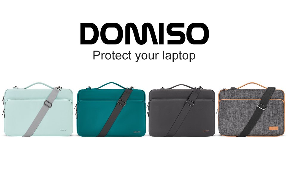 Чохол-сумка для ноутбука DOMISO 17-17.3 дюймів, захисний м'який кейс, бірюзовий
