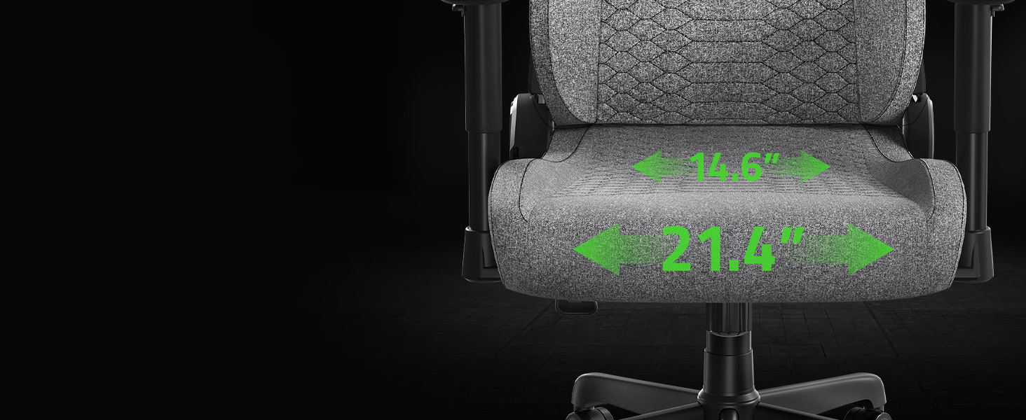 Ігровий крісло Razer Iskur V2 X - сірий, з підтримкою попереку, м'який матеріал, 2D підлокітники