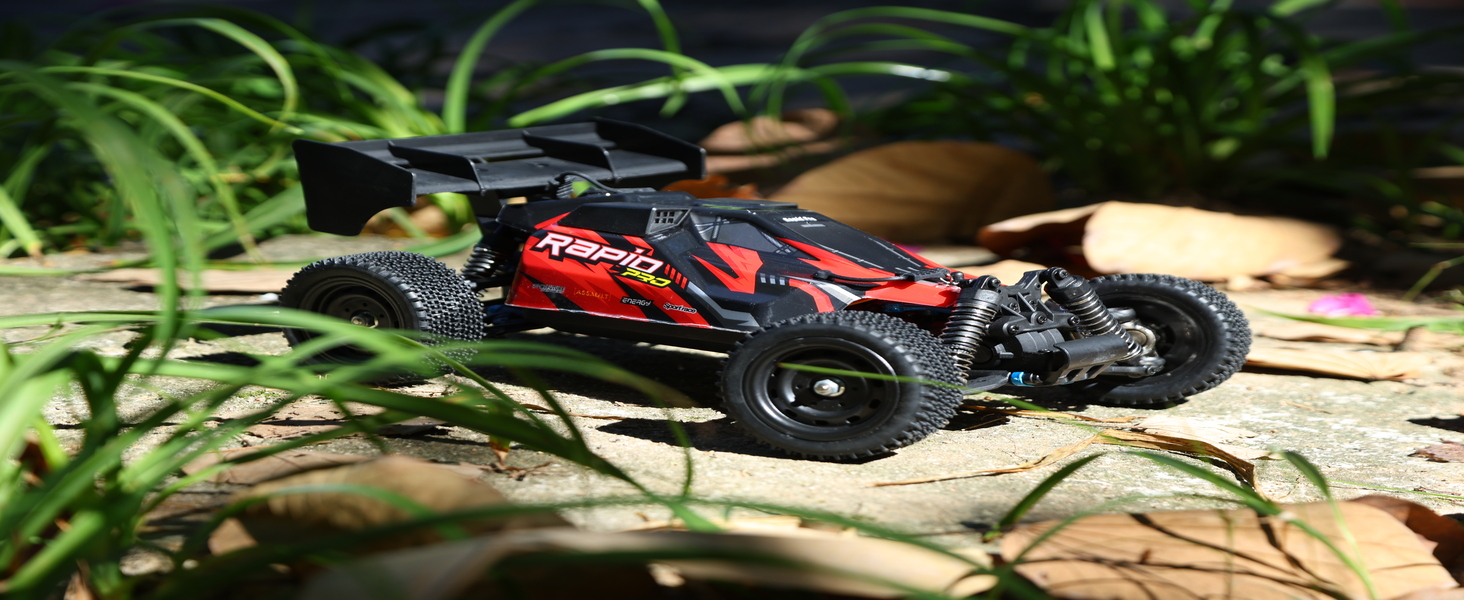 Радіокерований позашляховик DEERC 9205E 1:10 48 км/год 4WD Monstertruck з 2 акумуляторами, 2.4GHz, для дітей та дорослих