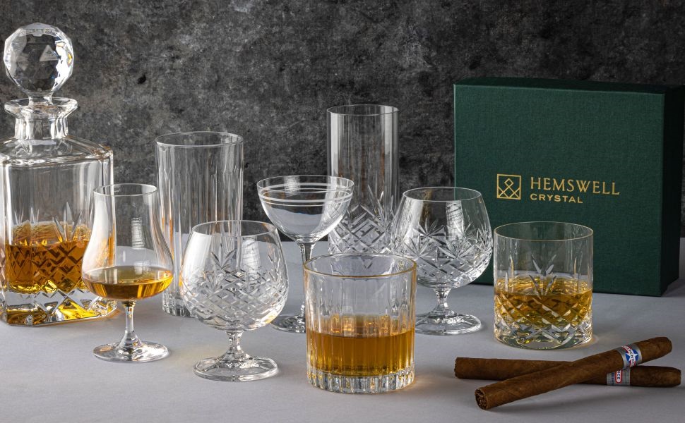 Набір склянок для віскі Glenrigg 2 шт. 310 мл – склянки-тумблери з кришталю без свинцю, з важким дном, ручна обробка, подарункова коробка