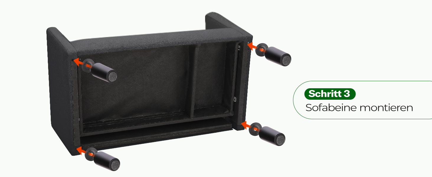 Двомісний диванчик для підліткової кімнати, компактний диван з масиву дерева, сірий колір, 130 см