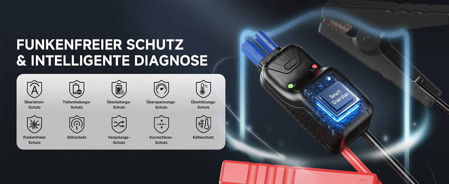 Пусковий пристрій RSH 4000A Jump Starter з компресором 150 PSI, бустер для авто 12V (бензин до 9.0L, дизель до 6.5L), Powerbank 10000 mAh та LED-ліхтарем, 4-в-1