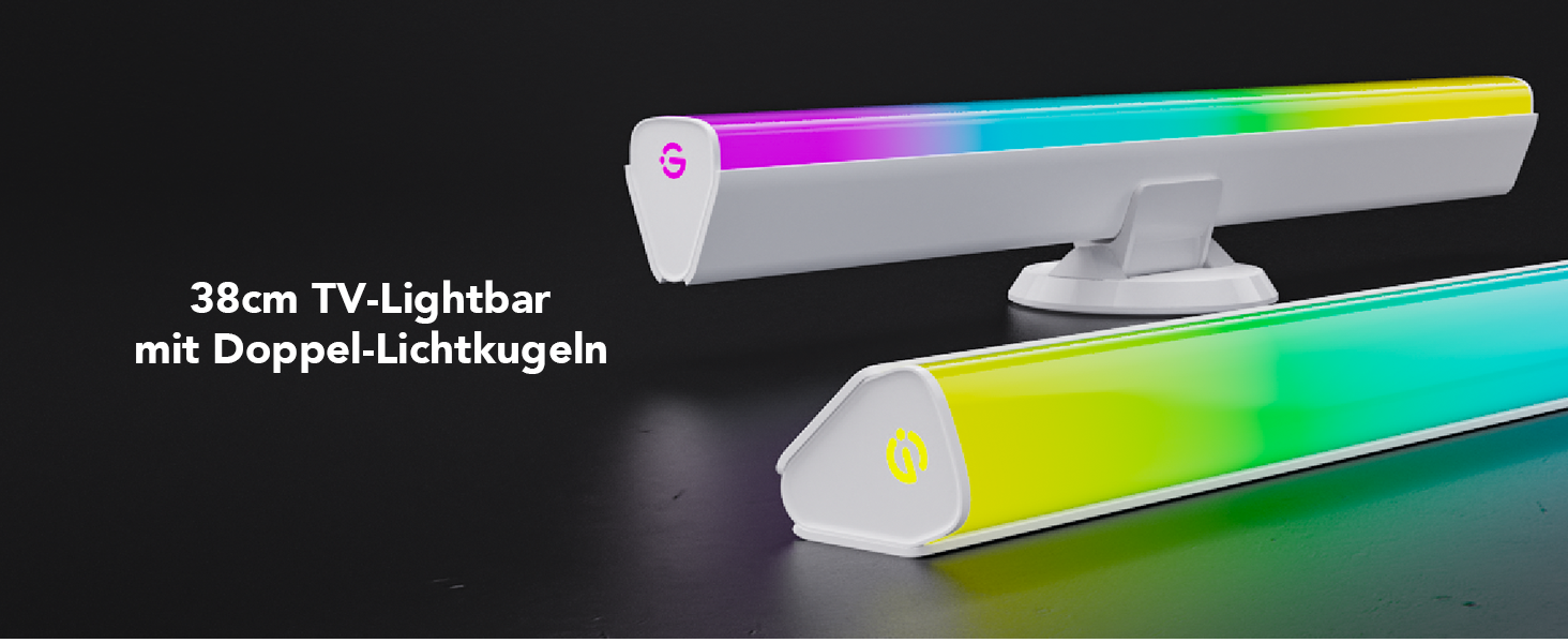 Розумна підсвітка для телевізора Govee RGBIC LED TV Lightbars з подвійними світлодіодами, для ТВ 45-70 дюймів, білий