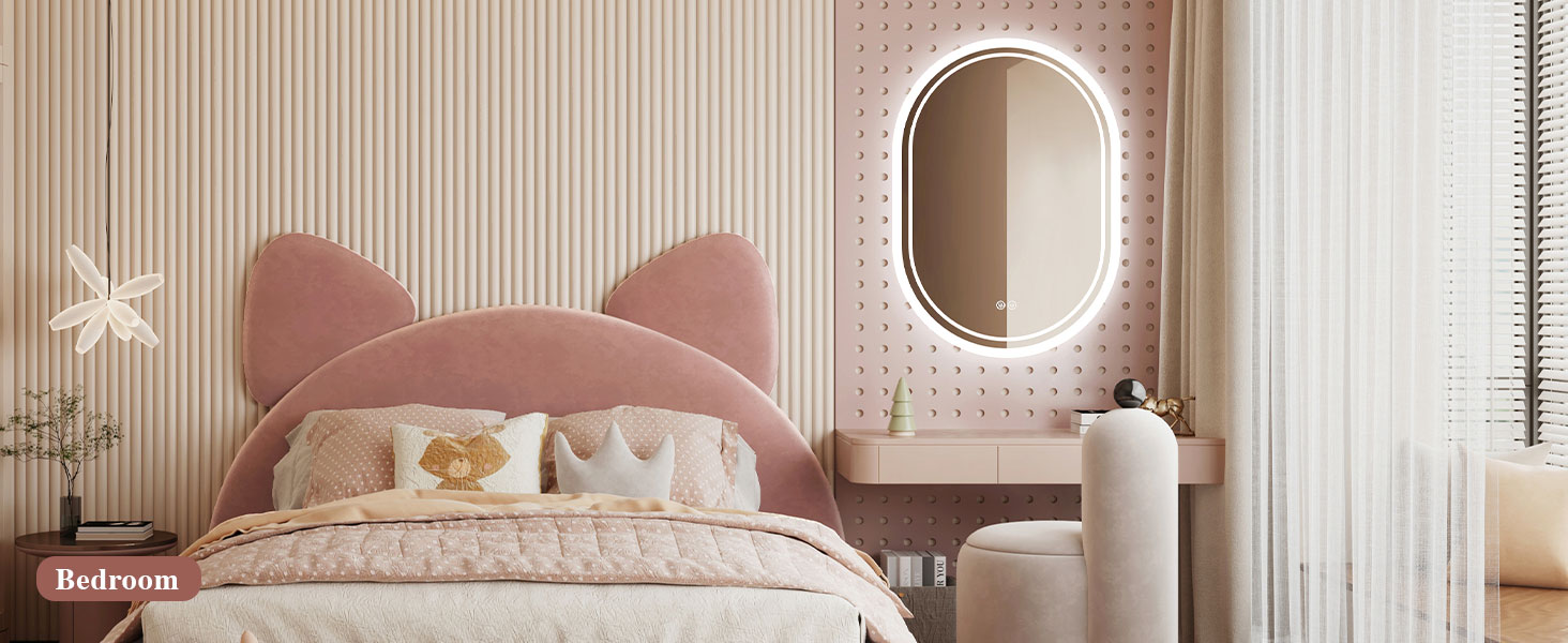 LED дзеркало для ванної кімнати Badspiegel з підсвічуванням, антизапар, сенсорне керування, регулювання яскравості, 3 кольори світла, овальне, 50x70 см