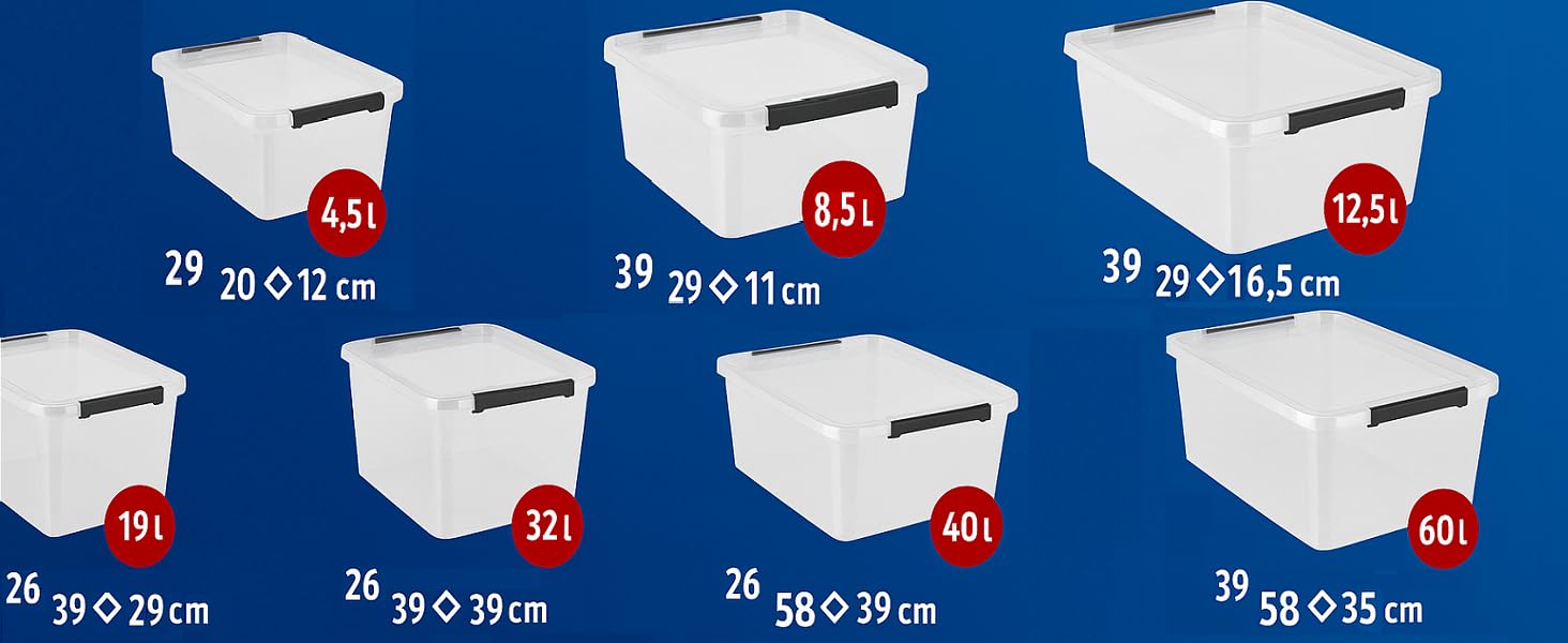 4 набори Astor24 ящики для зберігання прикрас 40 л (60 кульок) - для різдвяних прикрас, їстівний пластик, стекові