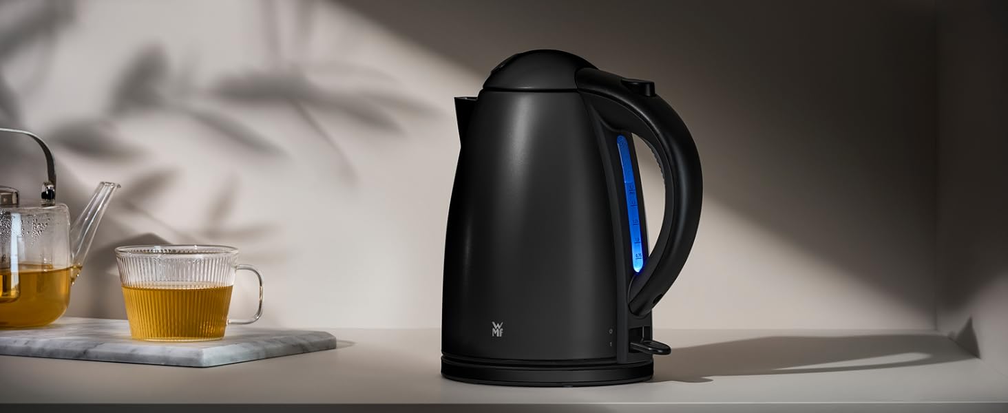 Електричний чайник WMF Stelio 1.7л з фільтром від накипу, нержавіюча сталь, матовий чорний