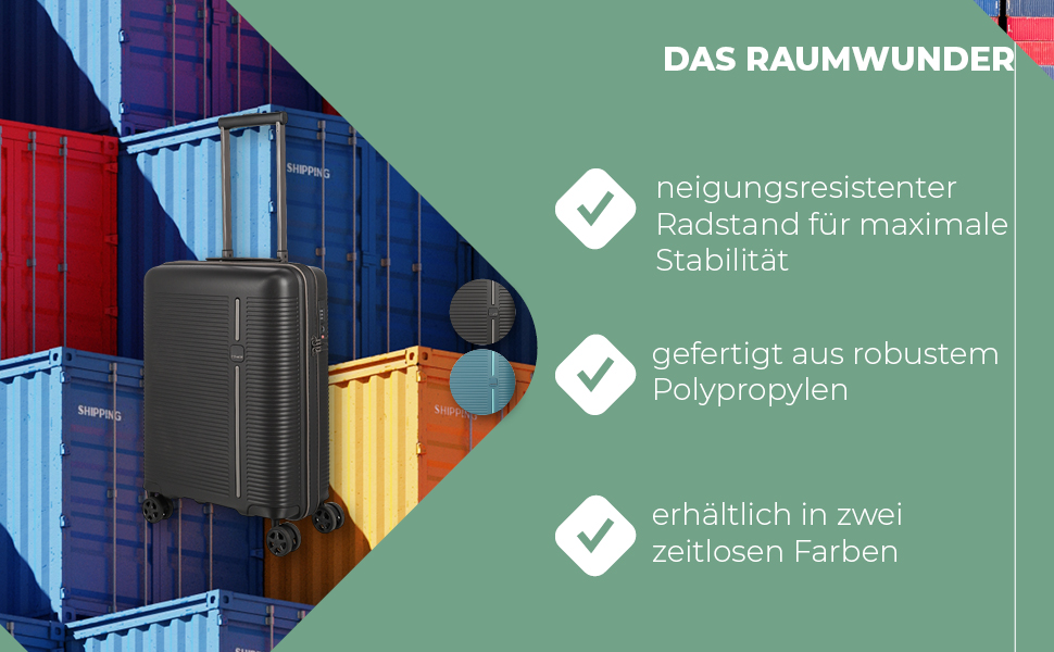 Набір валіз Travelite Roomer 2 шт. (L/M) з TSA замком, чорний: міцні валізи з розширенням, ручна валіза 55 см