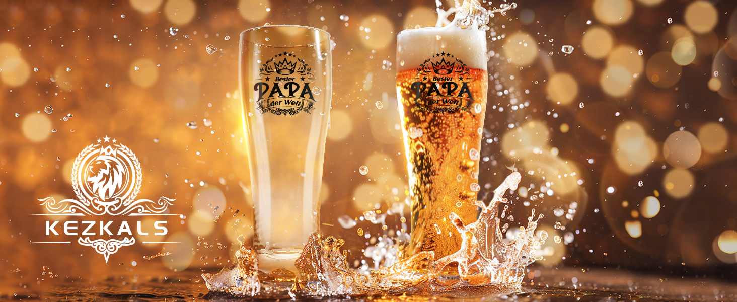 Пивний келих Weizenbier KEZKALS 0.5л з гравіюванням, подарунок татові на День батька, Валютен День, Великдень. Персоналізований келих для пива
