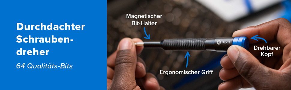 Набір інструментів iFixit Pro Tech Black Edition для ремонту електроніки: біти, відкривачі для телефонів, ноутбуків, ПК, ігрових консолей