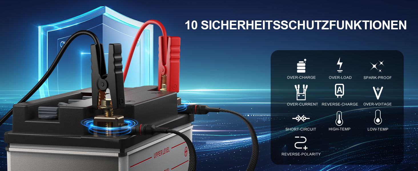 Пусковий пристрій (бустер) для авто Starthilfe 8000A з компресором 150 PSI, Powerbank 12V для бензинових та дизельних двигунів до 10л, LED-дисплей, сірий
