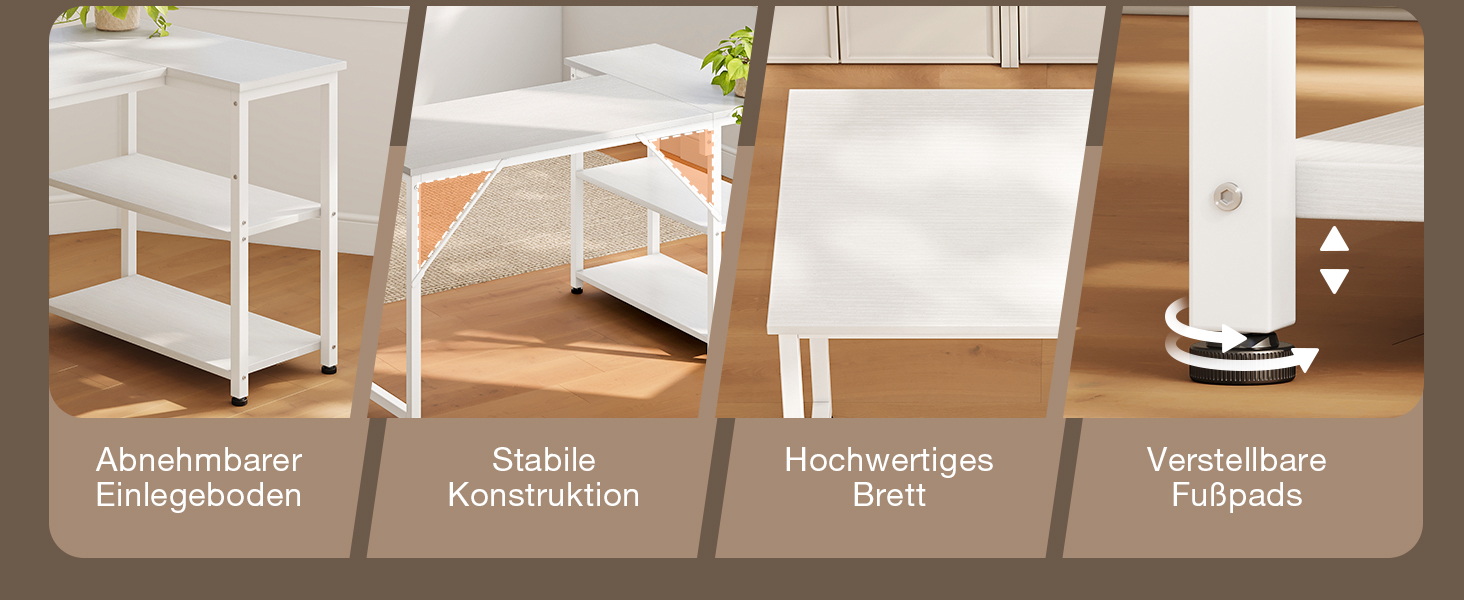 Ігровий стіл Coleshome, кутовий, з обертовим ящиком, 100x70 см, білий