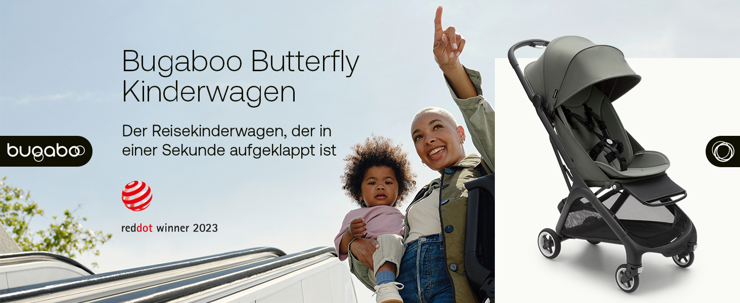 Дитяча коляска Bugaboo Butterfly: ультракомпактна, легка, зручна, для міста, з великим об'ємом багажника, колір Forest Green