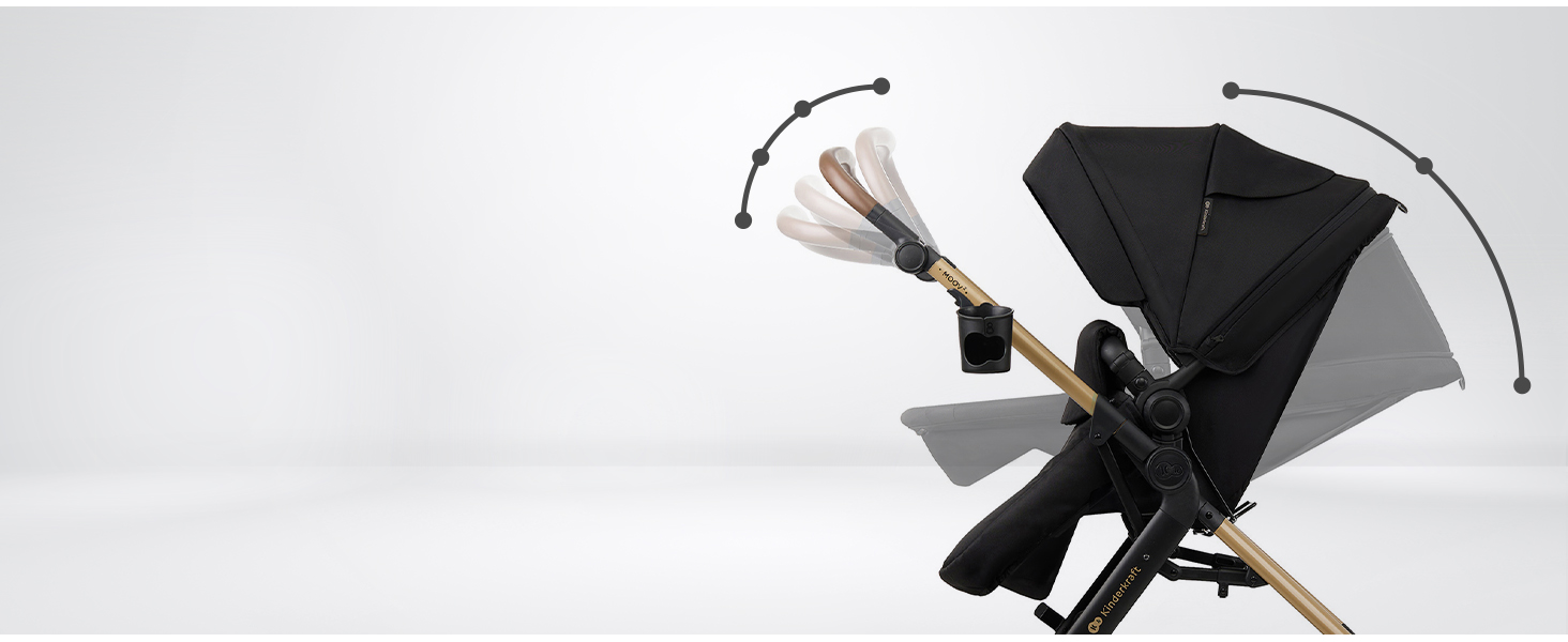 Дитяча коляска Kinderkraft MOOV2 4 в 1 з автокріслом I-SIZE, бежевий PRO, до 22 кг